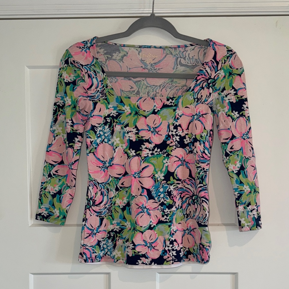 Lilly Pulitzer 3/4 sleeve Nell Top
